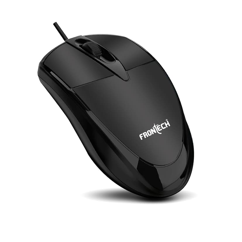 Buy Frontech MS-0047 Wired Ambidextrous Optical Mouse (USB 2.0, USB 3.0, Black) Refurbished Online India - Bhushan Tech
